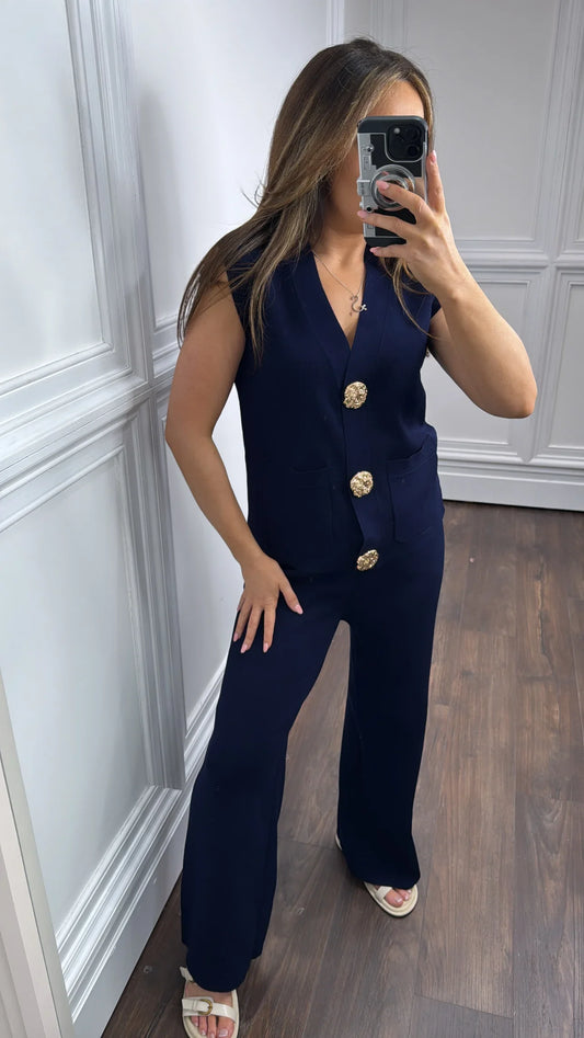 Nadia - Gold Button Set
